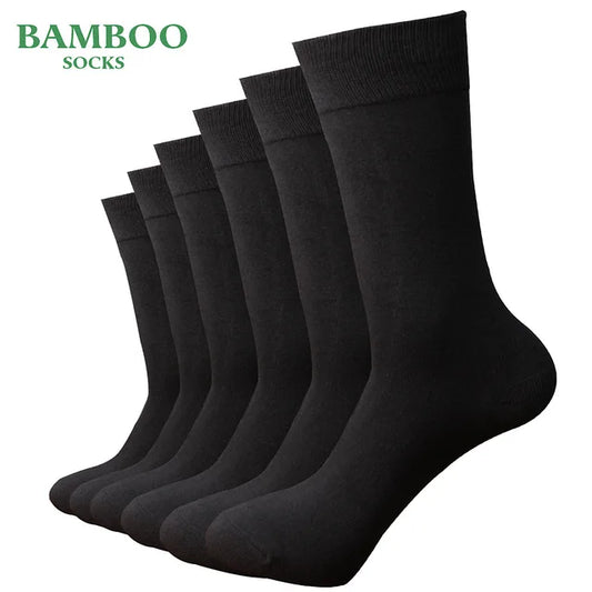 Elevate Your Business Attire with  Bamboo Grey, Breathable Anti-Bacterial man Business Dress Socks (6 Pairs/Lot)